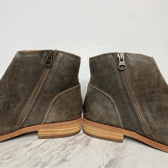 New! Kork Ease Riley Gray Brown Distressed Suede Bootie 7M - Picture 8 of 14
